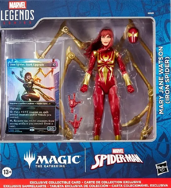 MARVEL LEGENDS MAGIC: THE GATHERING ACTION FIGURE MARY JANE WATSON (IRON SPIDER) (PLUS EXCLUSIVE FOIL CARD) 15 CM